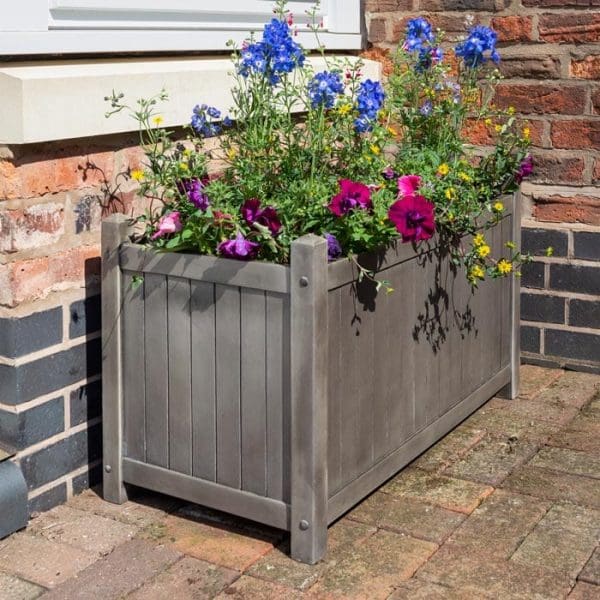 Alderley Grey Rectangular Planter - Image 2