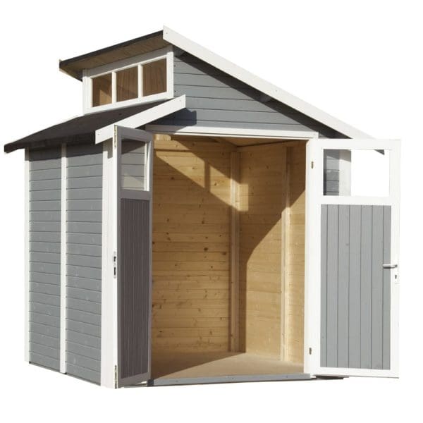 7x7 Shed With Skylight - Light Grey - Image 2