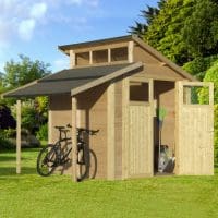 7'x10' Lean To Shed With Skylight - Natural