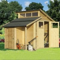 7'x10' Shed With Skylight & Store - Natural