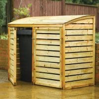 Wooden Double Bin Store