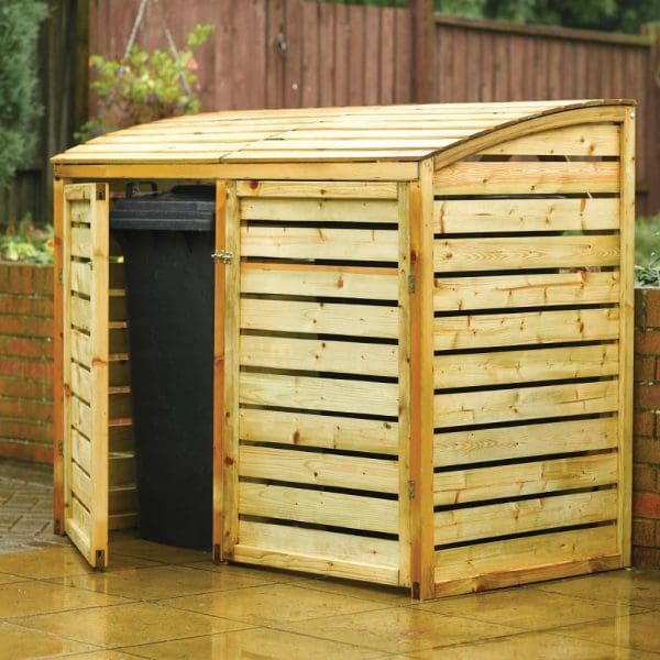 Wooden Double Bin Store
