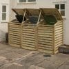 Wooden Triple Bin Store - Image 4