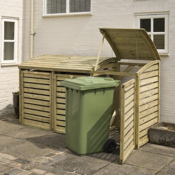 Wooden Triple Bin Store - Image 5