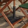 Plumley 6 Seat Dining Set  Green Cushions, Parasol and 15Kg Base - Image 8