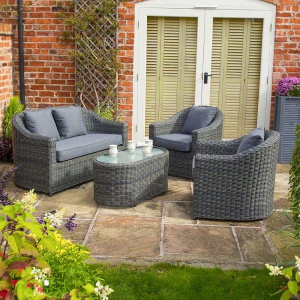 Bunbury Sofa Set  Grey Weave