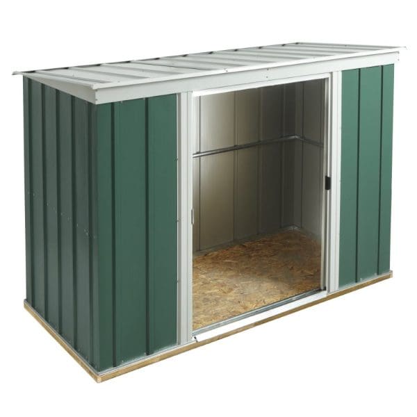 8x4 Greenvale Metal Pent Shed With Floor
