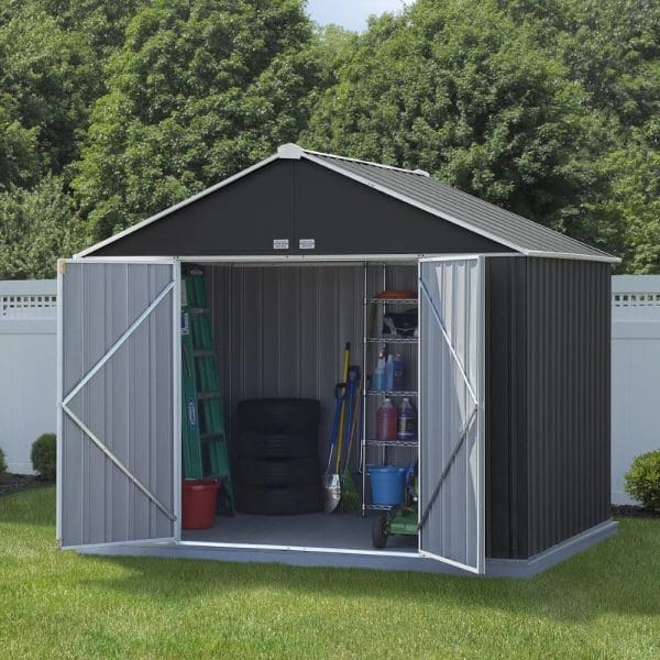 10x8 Metal Ezee Shed Grey