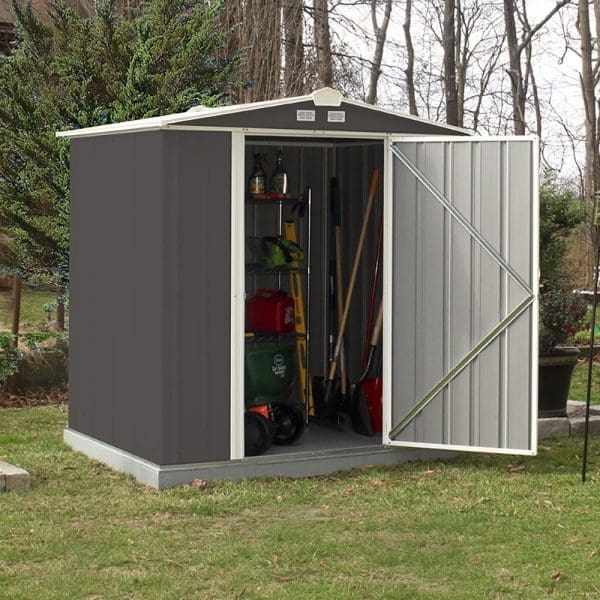 6x5 Metal Ezee Shed Grey