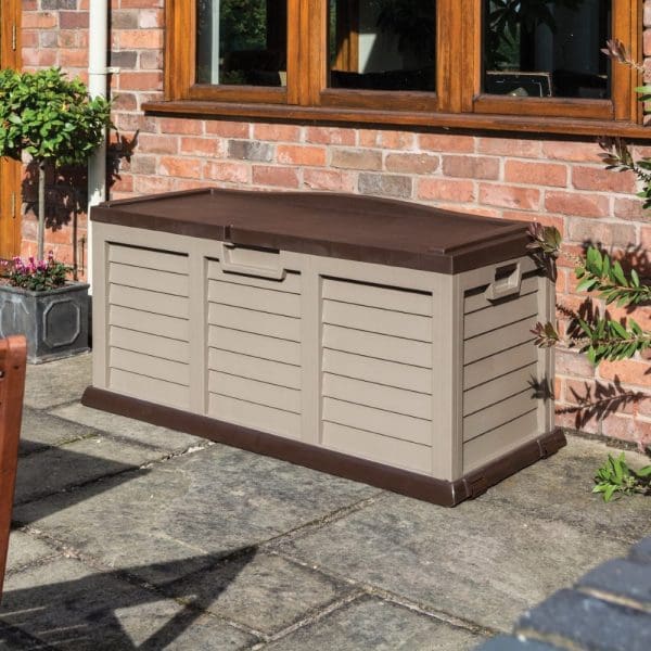 Plastic Storage Box/Bench  Mocha