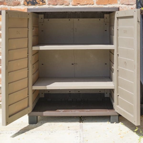 Plastic Utility Cabinet - Mocha - Image 2
