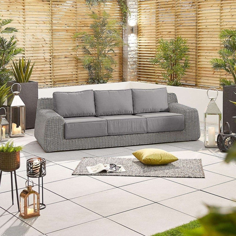 Nova Heritage Luxor 3 Seat Sofa White Wash