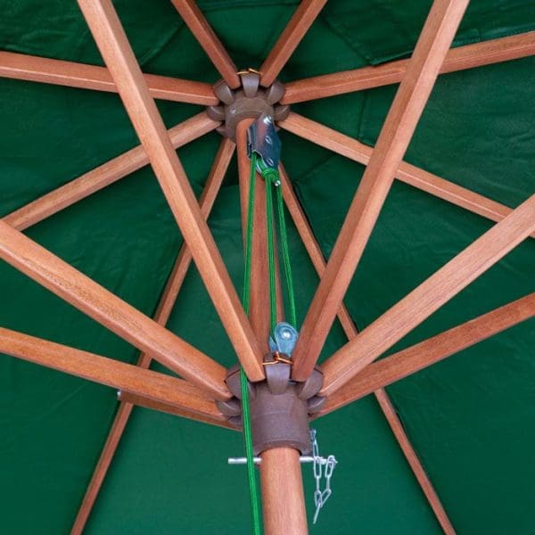 Willington Green 2.7m Wooden Parasol - Image 3