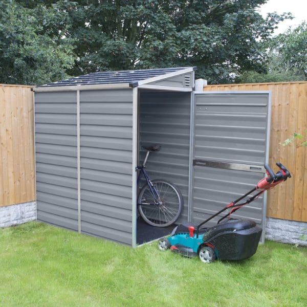 Palram 4x6 Skylight Grey Pent Shed - Image 2