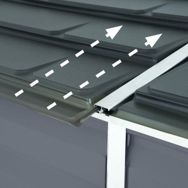 Palram 4x6 Skylight Grey Pent Shed - Image 7