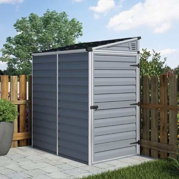 Palram 4x6 Skylight Grey Pent Shed - Image 9