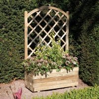 Rectangular Planter and Lattice