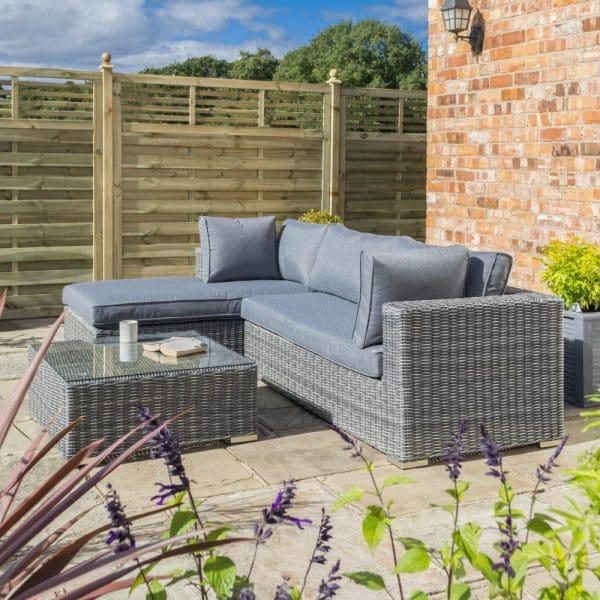 Vienna Lounger Set Grey Weave - Image 2