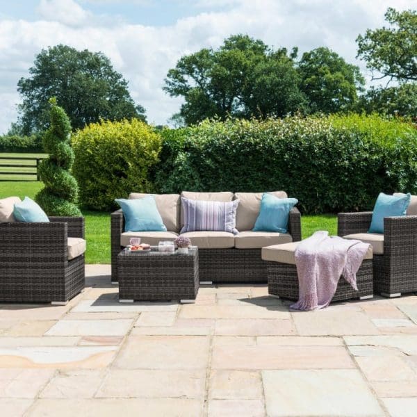 Georgia 3 Seat Sofa Set With Ice Bucket Brown