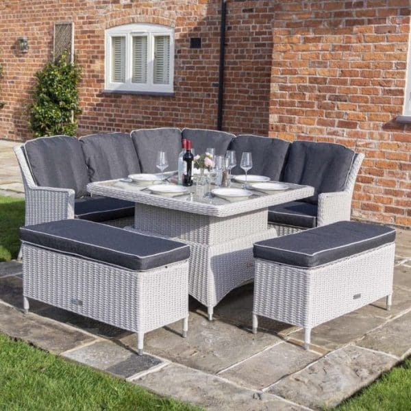 Prestbury Corner Dining Set Putty Grey - Image 2