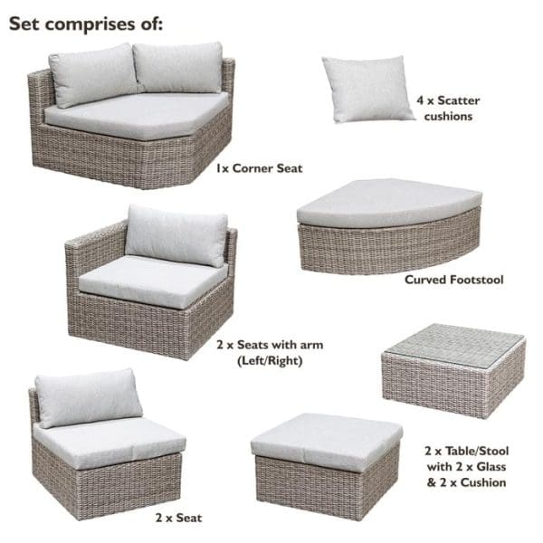 Marbella Multifunction Lounge Set - Image 11