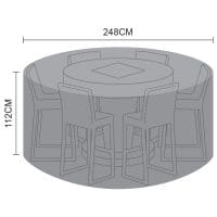 Bar Set Cover - 6 Seat Round with Fire Pit