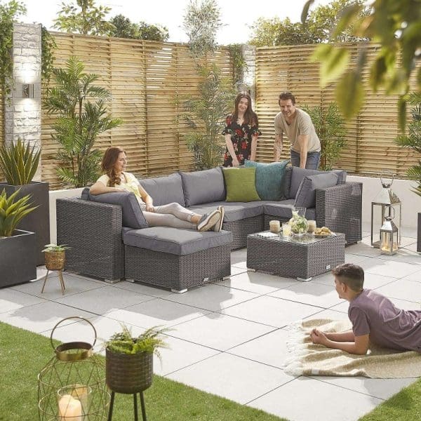 Heritage Chelsea Corner Sofa Set Slate Grey - Image 3