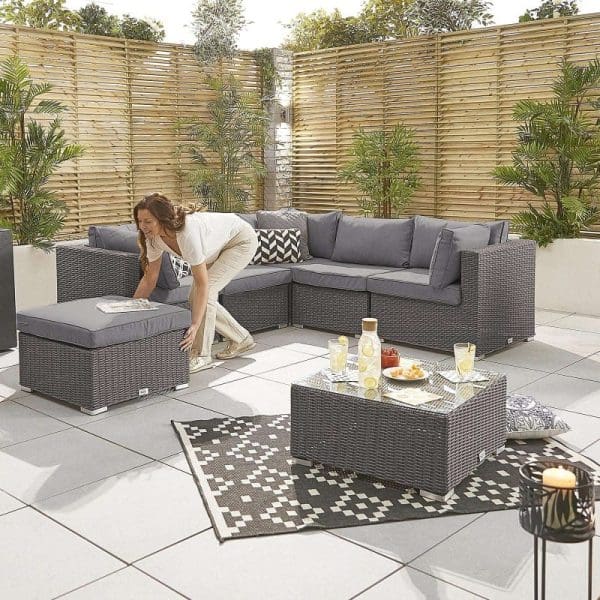Heritage Chelsea Corner Sofa Set Slate Grey - Image 5