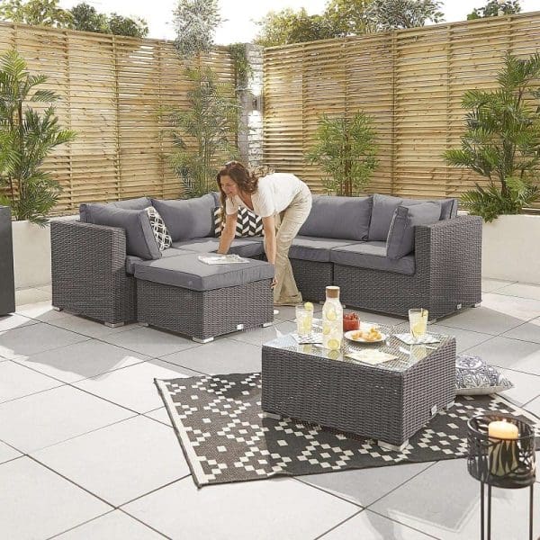 Heritage Chelsea Corner Sofa Set Slate Grey - Image 6