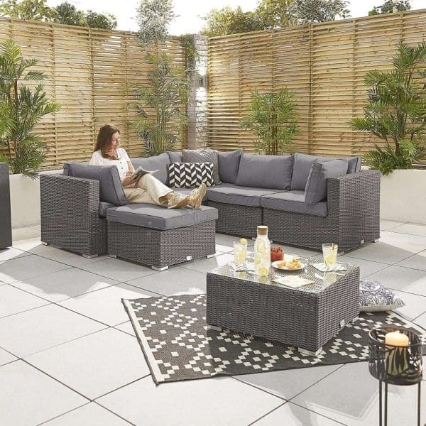 Heritage Chelsea Corner Sofa Set Slate Grey - Image 7