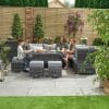 Cambridge RH Reclining Corner Set w/ Rising Parasol Table Grey - Image 2