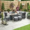 Cambridge RH Reclining Corner Set w/ Rising Parasol Table Grey - Image 4