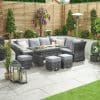 Cambridge RH Reclining Corner Set w/ Rising Parasol Table Grey - Image 7
