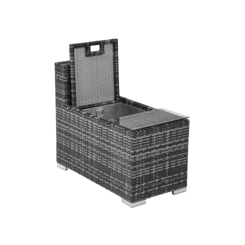 Chelsea/Hampton Rattan Side Table & Ice Bucket Grey