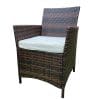 Two Seat Bistro Rattan Dining Set  Brown - Image 2