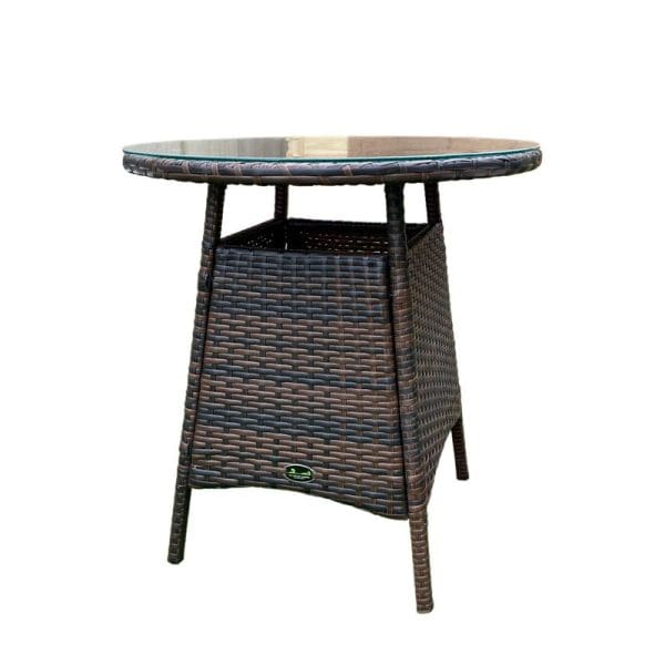 Two Seat Bistro Rattan Dining Set  Brown - Image 3