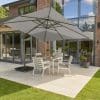 Royce Ambassador LED Nova Sun Parasol Soft Grey
