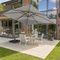 Royce Ambassador LED Nova Sun Parasol Soft Grey