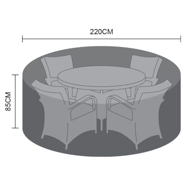 Dining Set Cover 4 Seat Round