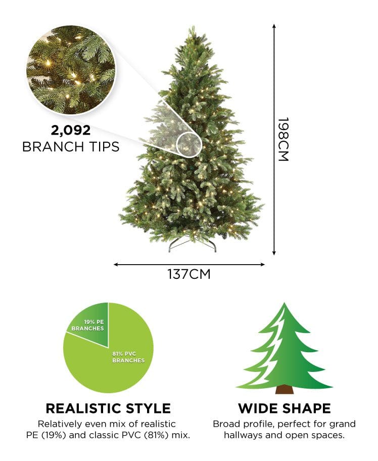 6.5ft Fraser Fir Pre-Lit Artificial Christmas Tree