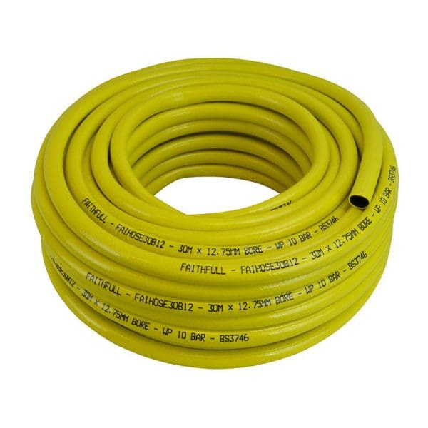 Heavy-Duty Reinforced Builder's Hose 30m 12.5mm (1/2in) Diameter