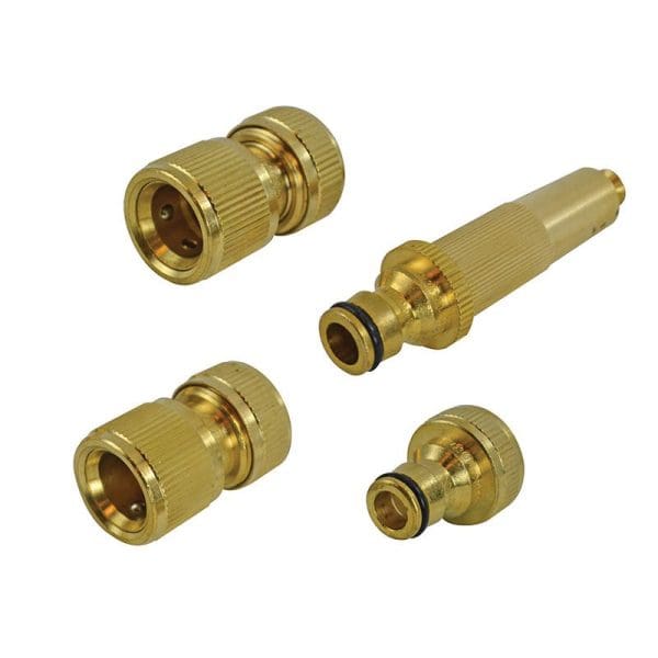 Brass Nozzle and Fittings Kit 4 Piece 12.5mm (1/2in)