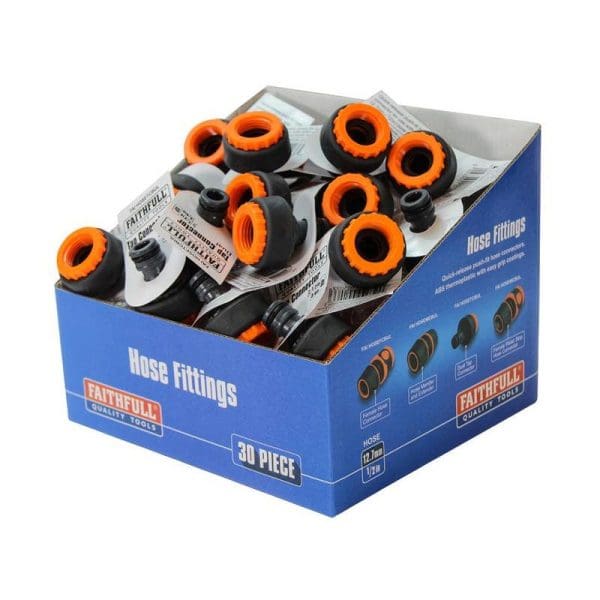 Plastic Tap Hose Connector 1/2 and 3/4in (Box 30)