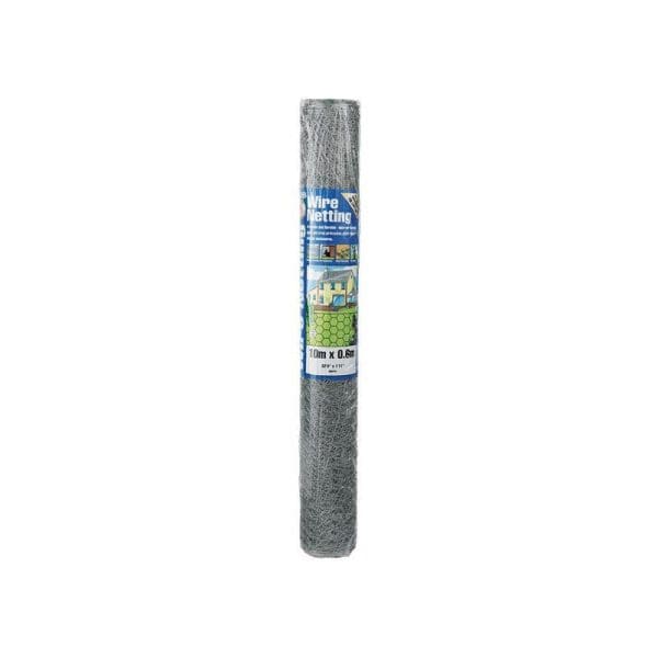 Galvanised Wire Netting 13mm² Hexagon, 10 x 0.6m