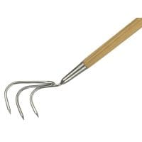Stainless Steel Long Handled 3-Prong Cultivator, FSC