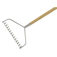 Stainless Steel Long Handled Soil Rake, FSC