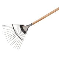 Stainless Steel Garden Life Lawn and Leaf Rake, FSC