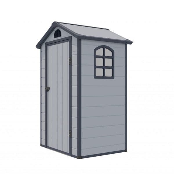 Airevale 4x3 Apex Plastic Shed - Light Grey