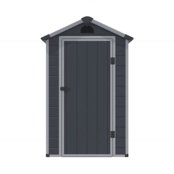 Airevale 4x6 Apex Plastic Shed - Dark Grey - Image 2