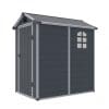 Airevale 4x6 Apex Plastic Shed - Dark Grey